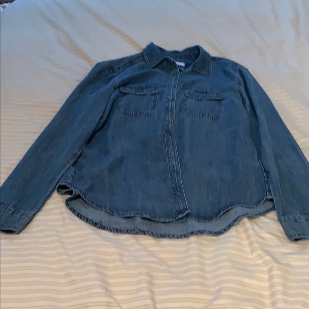 LOFT button down denim shirt